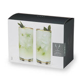 Deco Meridian Crystal Highball Glasses (Set of 2)