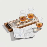 Whiskey Flight Deck coasters on neutral studio background