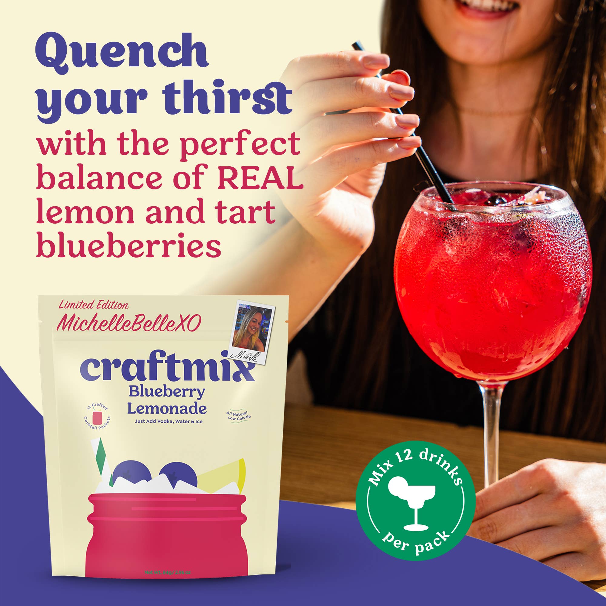 Bourbon Blueberry Lemonade Cocktail Mixer
