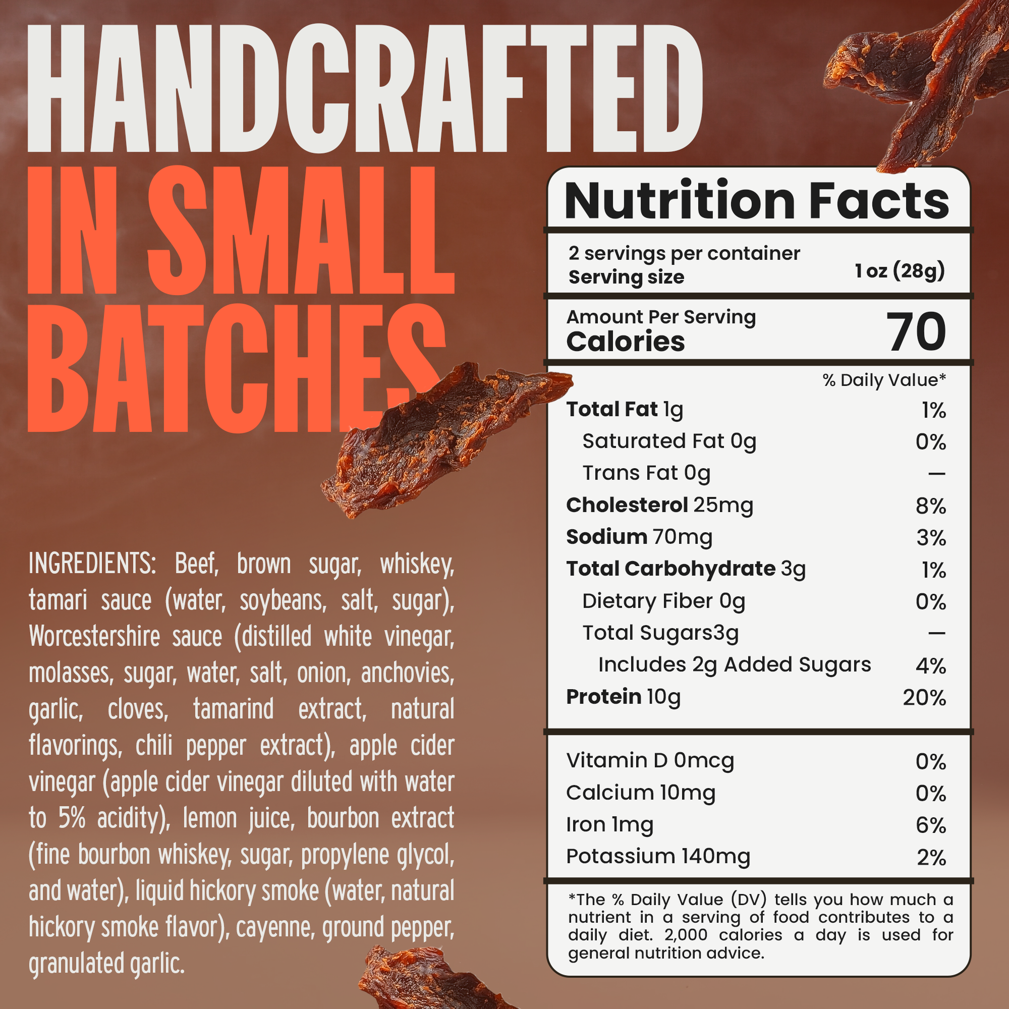 Bourbon Glazed Beef Jerky