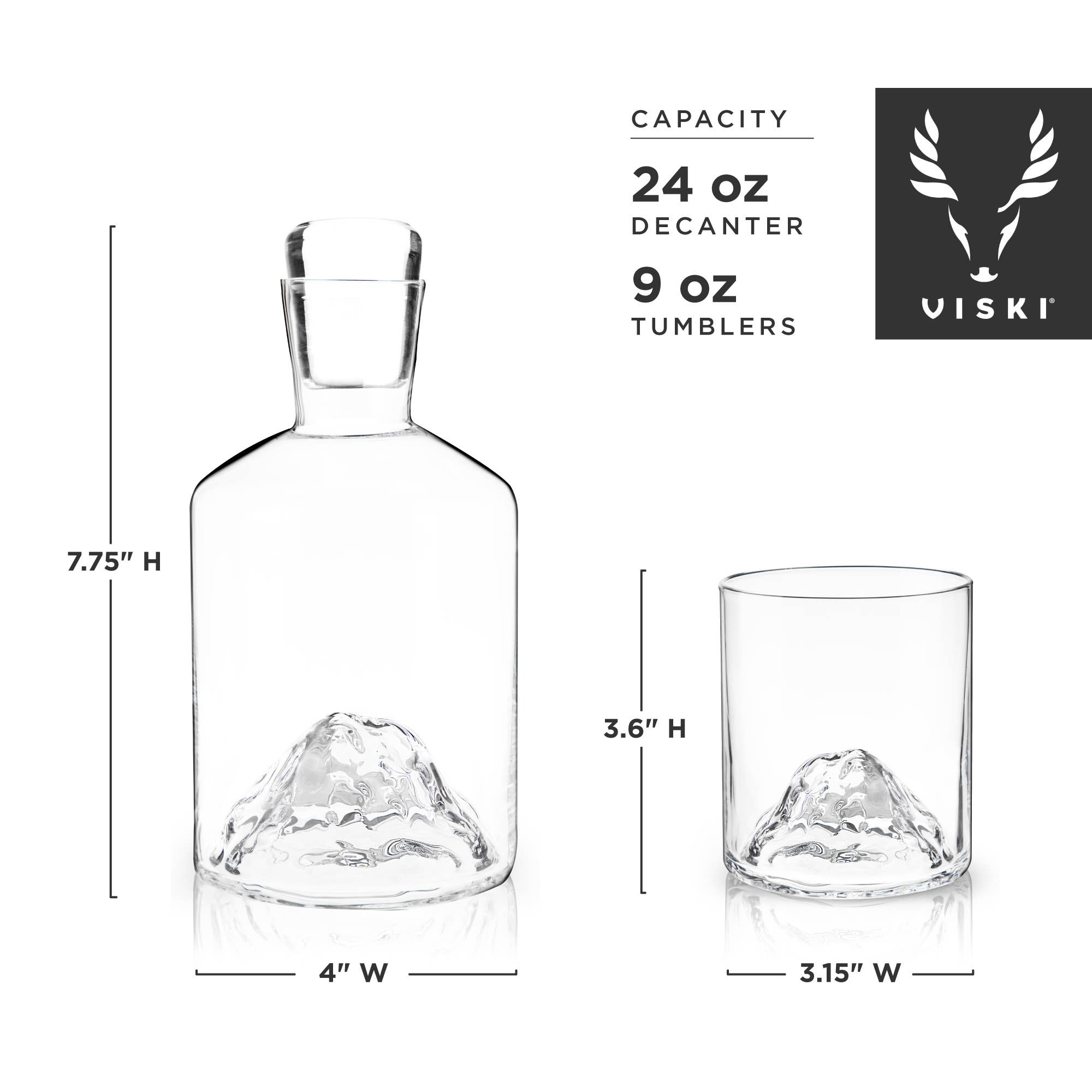 The Summit Set – Mountain-Inspired Decanter & Glasses