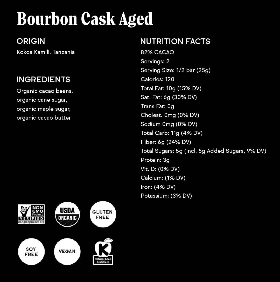 Bourbon Cask Aged Chocolate Bar (Set of 3)