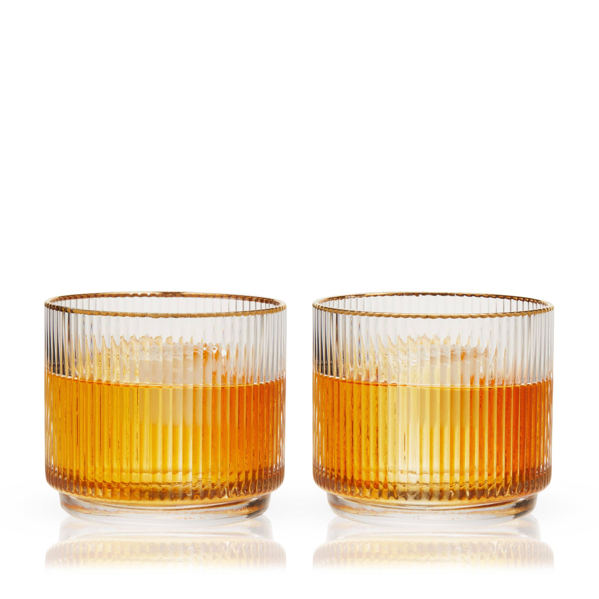 Gold-Rimmed Whiskey Tumblers (Set of 2)