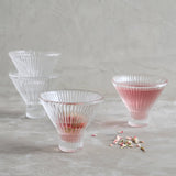 Pressed Clear Martini Glasses (Set of 4)