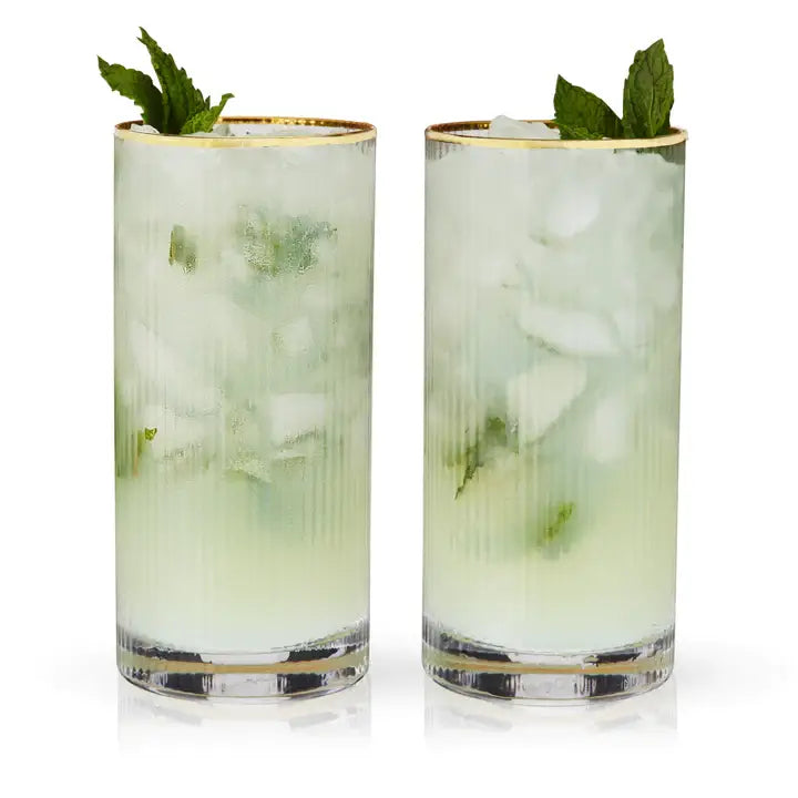 Viski Deco Meridian Highball Glasses - Thumbnail 2