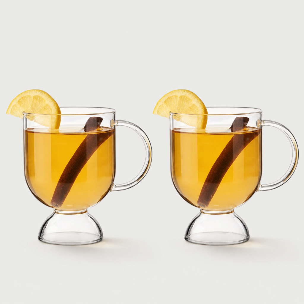 Insulated Hot Toddy Mugs on neutral studio background