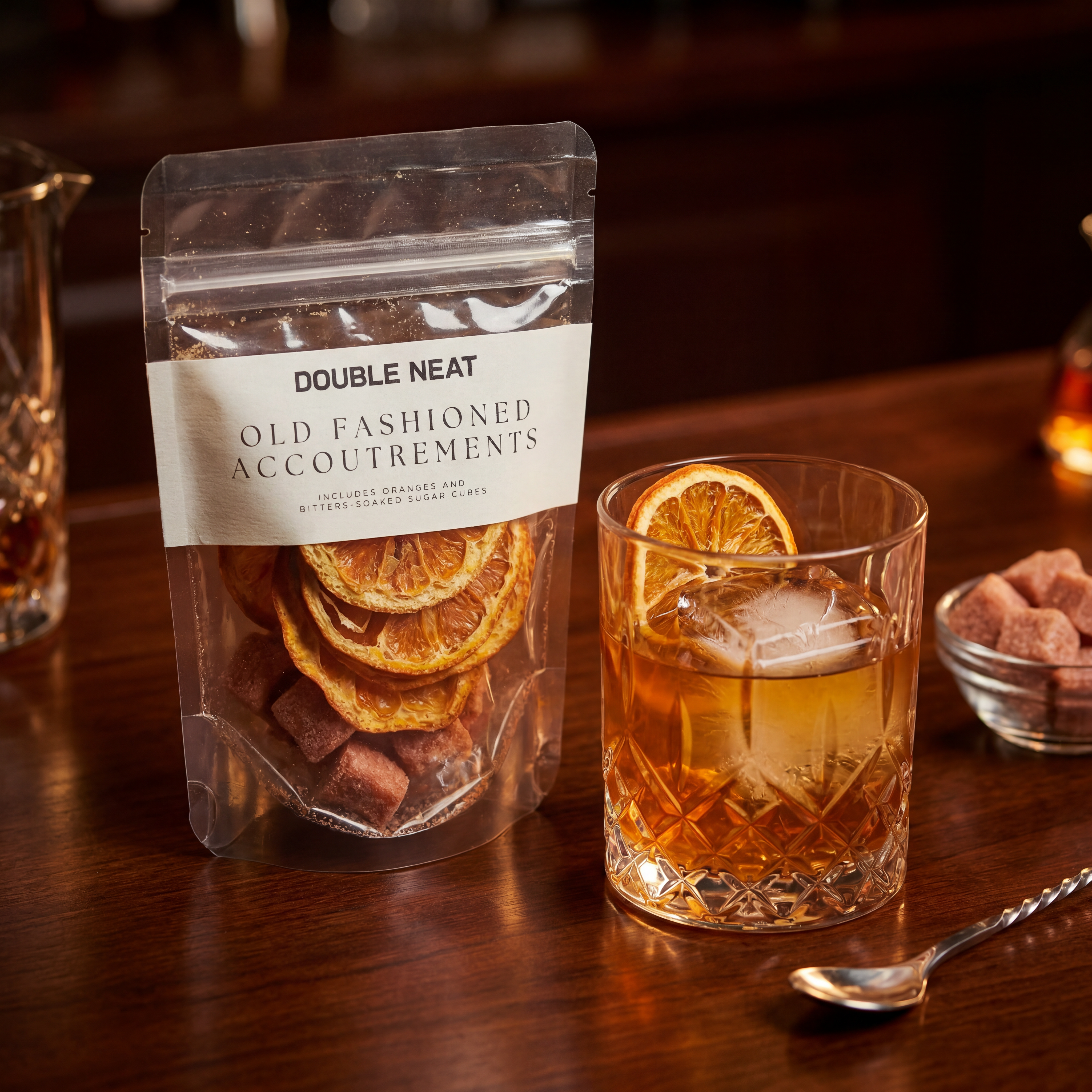Old Fashioned Cocktail Kit — Bitters Cubes & Orange Wheels