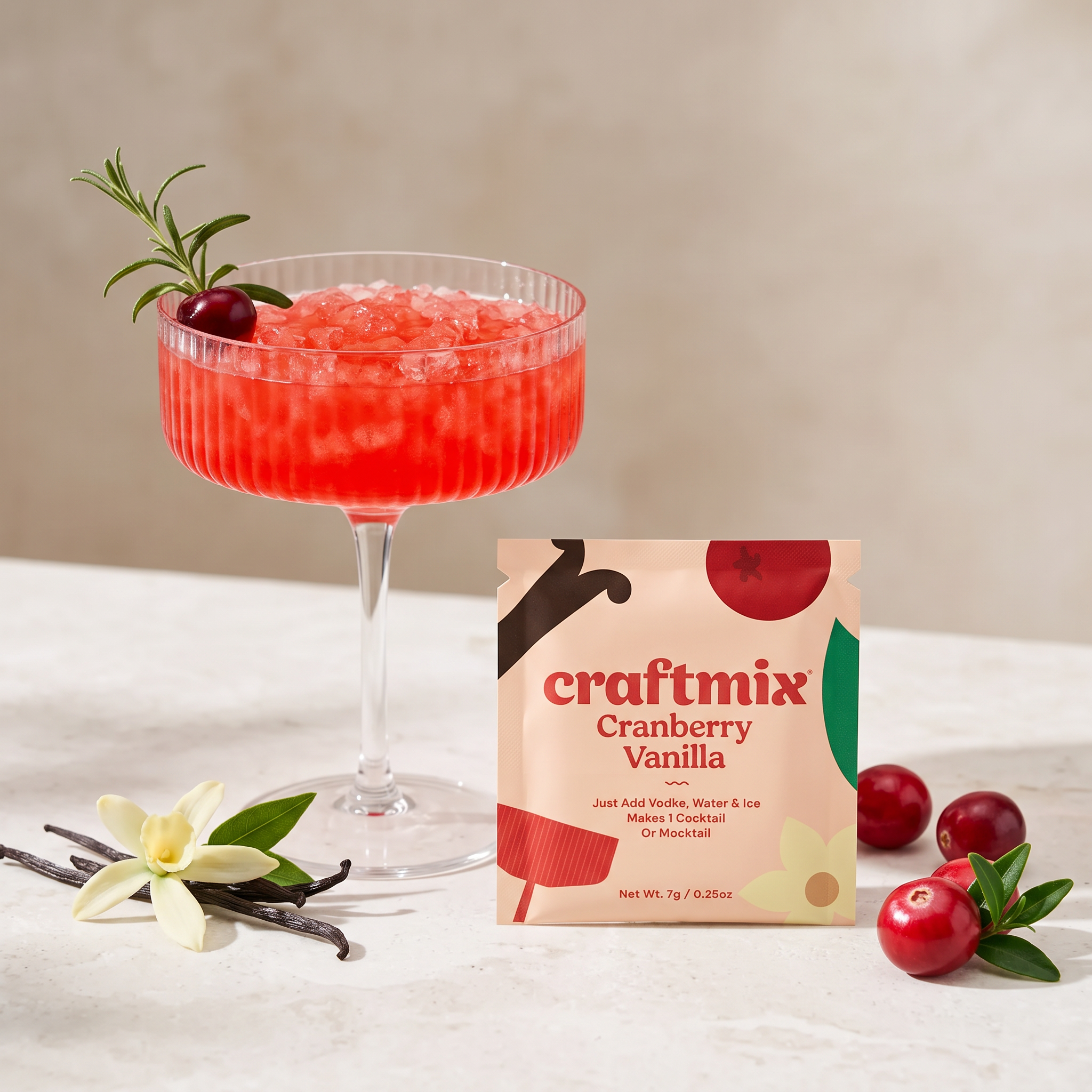 Bourbon Cranberry Vanilla Cocktail Mixer