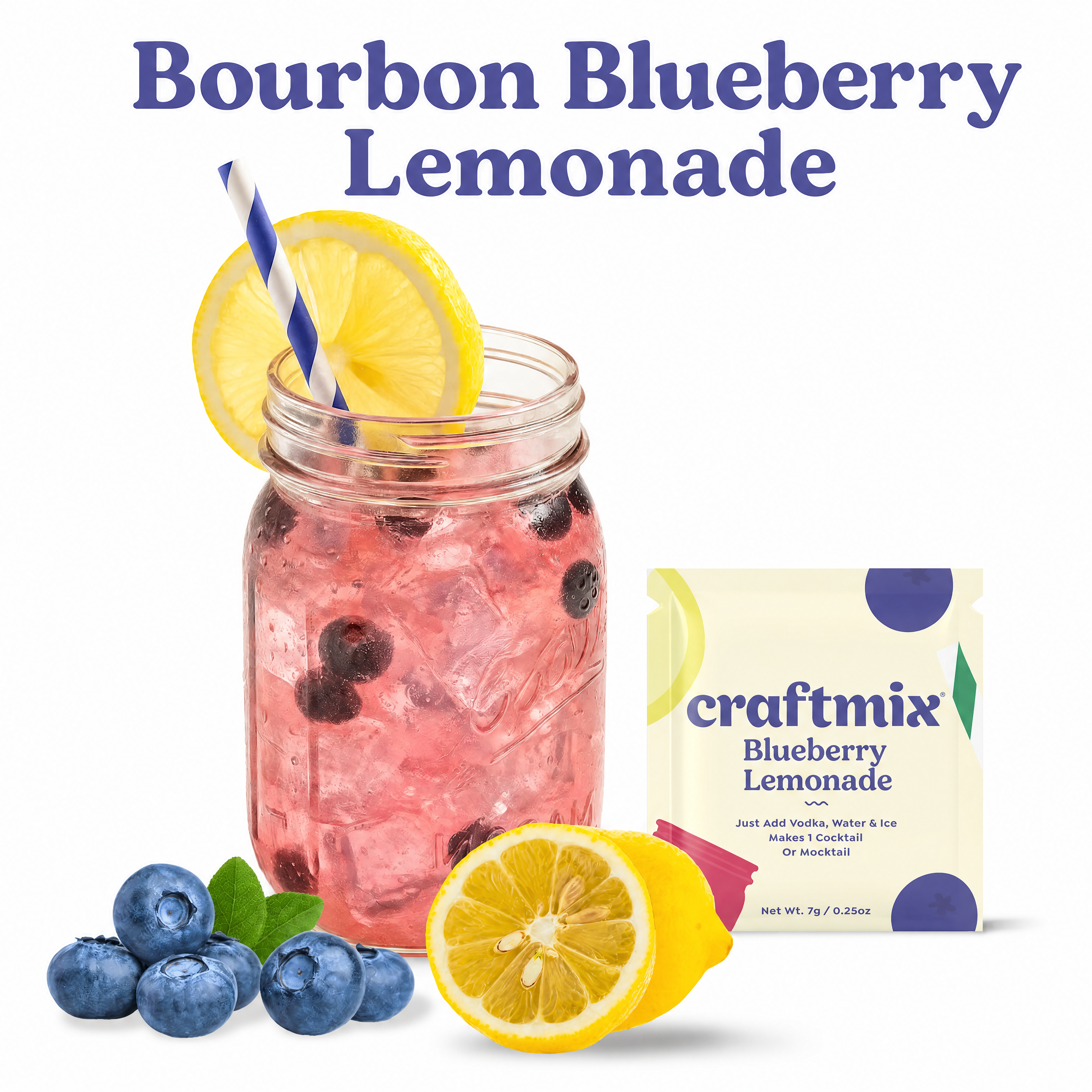 Bourbon Blueberry Lemonade Cocktail Mixer