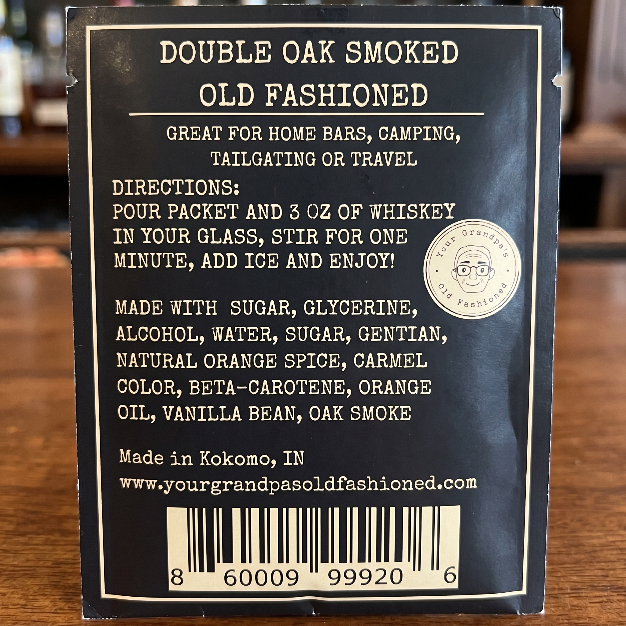 Double Oak Smoked Old Fashioned Cocktail Mix