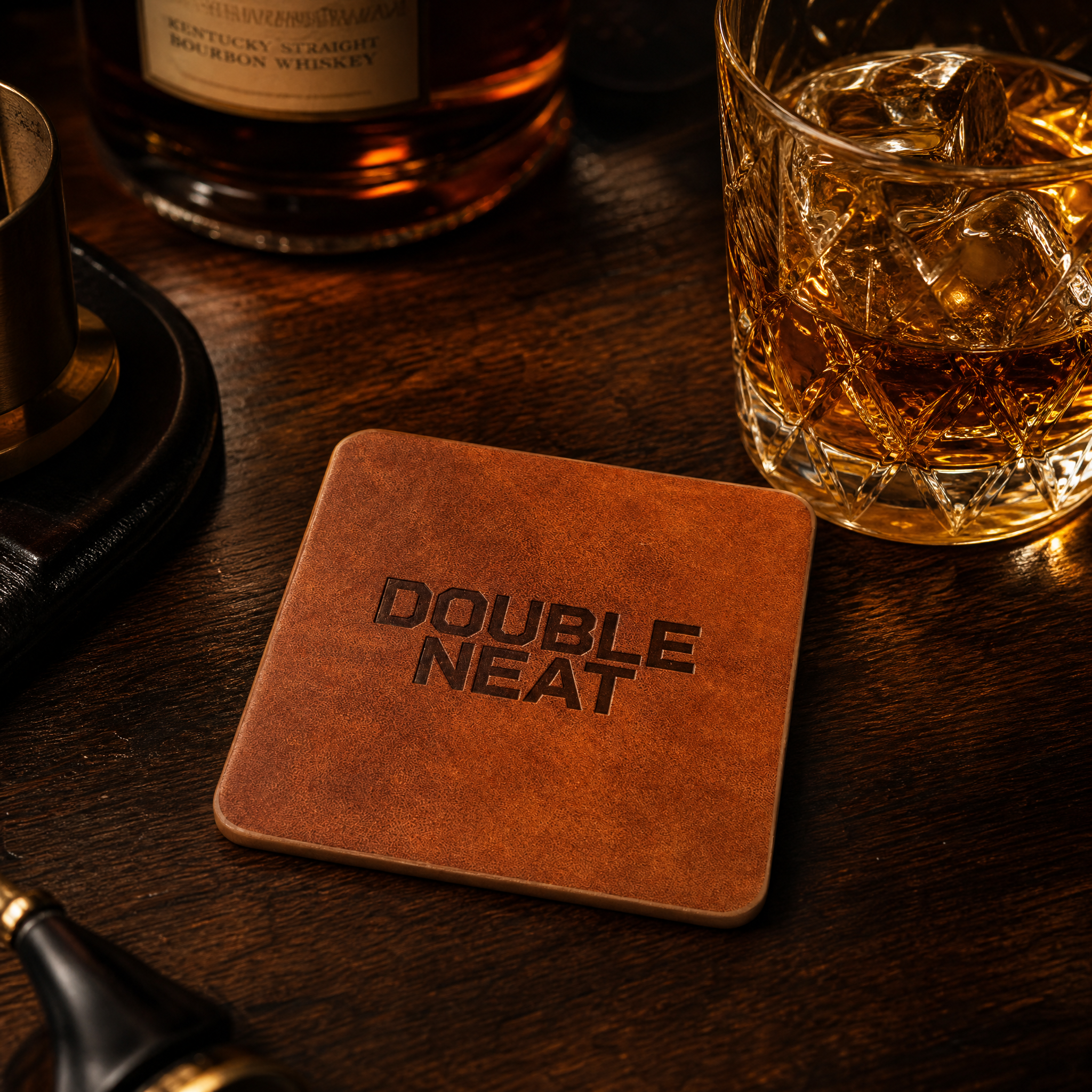 Leather Whiskey Coaster