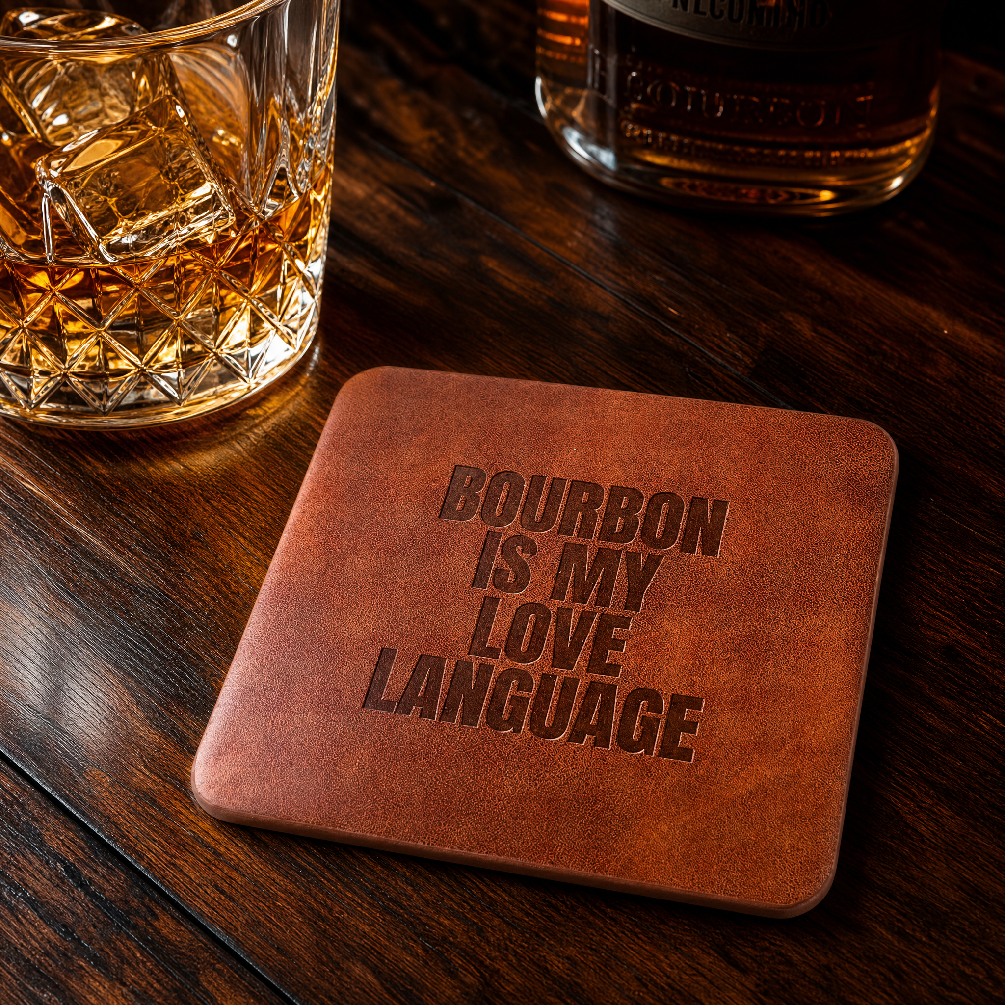 Leather Whiskey Coaster