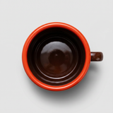 "Coffee Bourbon Repeat" Enamel Coffee Mug
