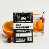 Old Fashioned single serve mix with cocktail, orange, and cherry