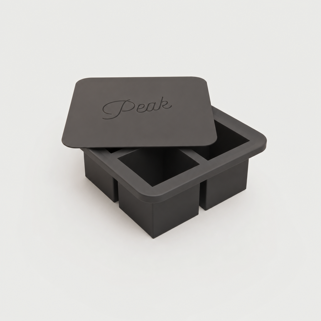 Large Cocktail Cube Silicone Ice Tray on neutral studio background