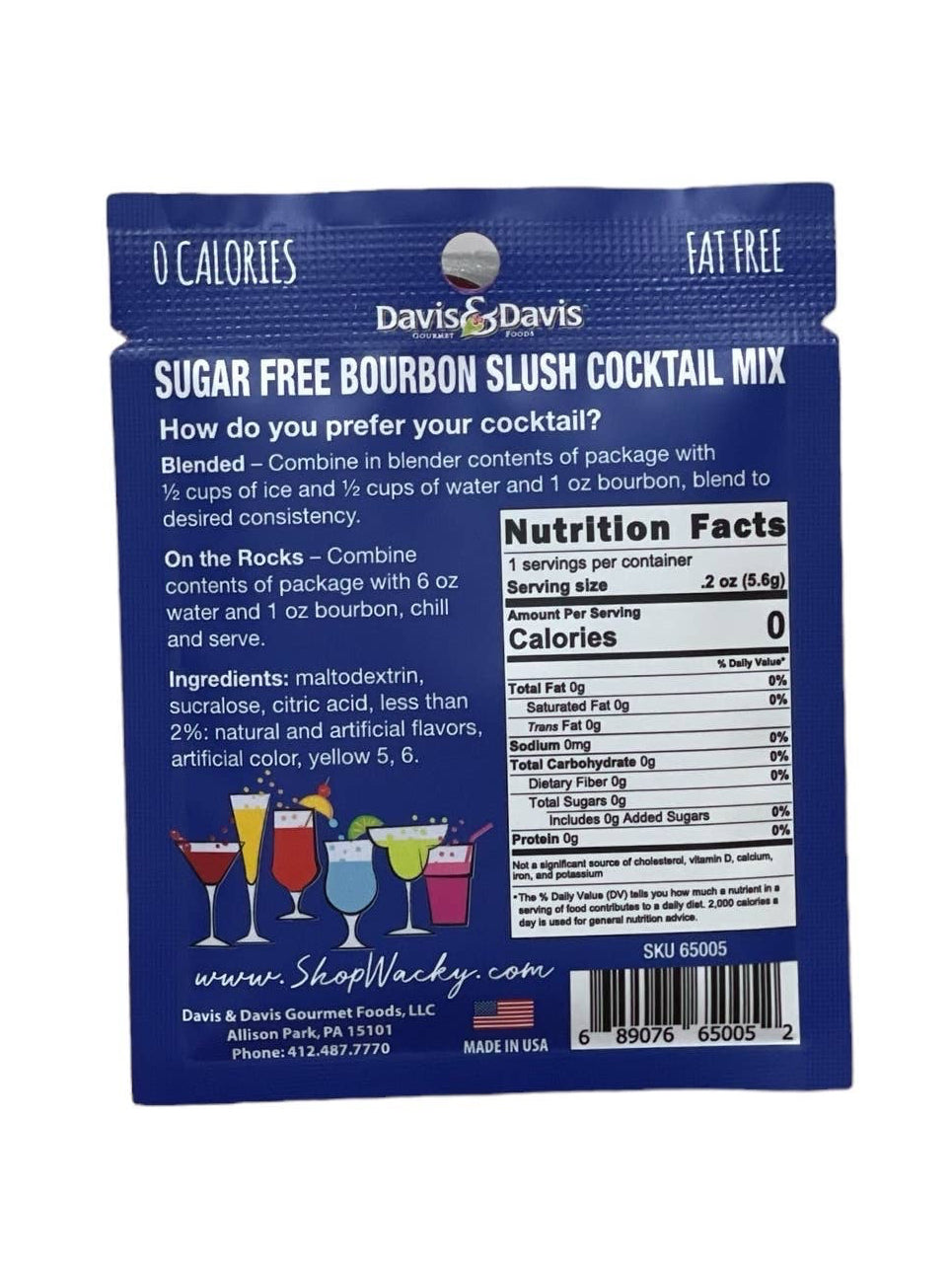 Bourbon Slushie Single Serve Craft Cocktail Mix