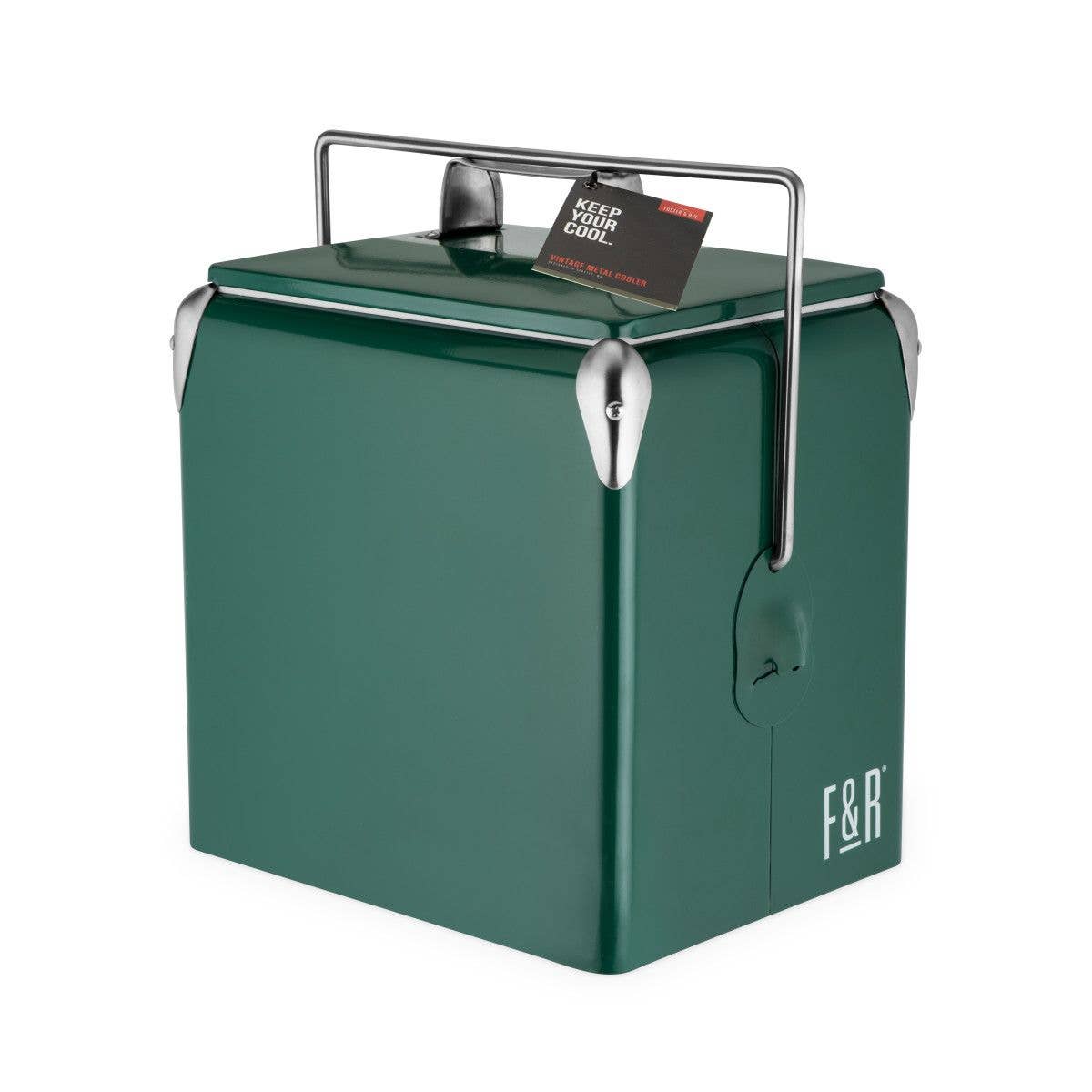 The Classic Chill – Vintage Metal Cooler (Green)