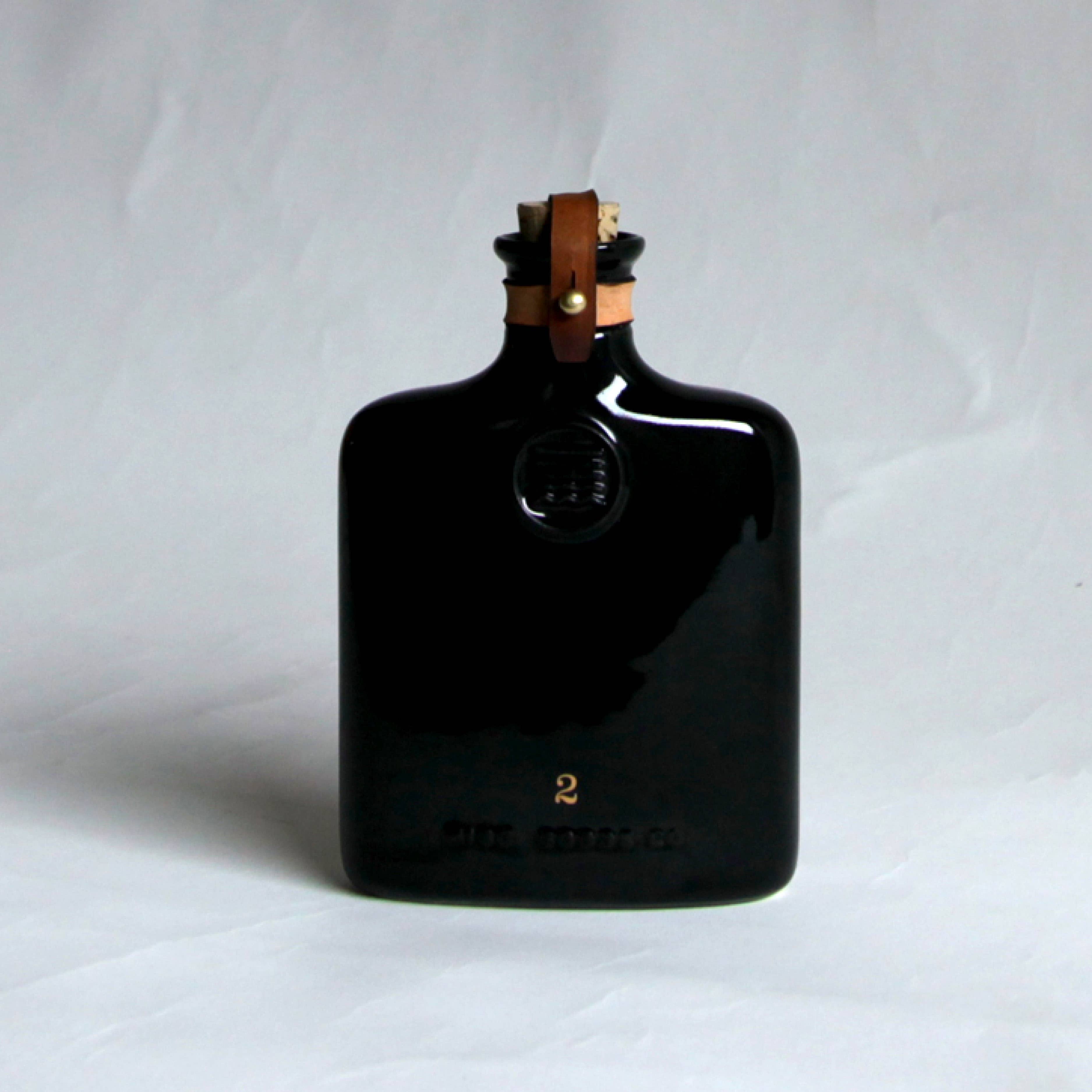 Black Ceramic Flask