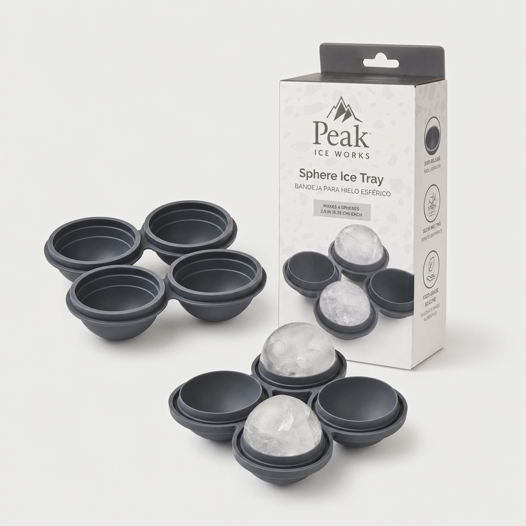 Sphere Ice Cocktail Silicone Ice Tray on neutral studio background